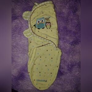 Gender Neutral Baby Swaddle with Owl Design